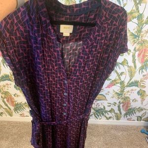 Anthropologie romper (navy and fuchsia)